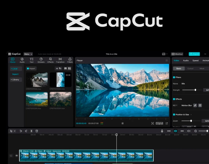 CapCut AI 한국어 자동 자막 편집 화면 — 쇼츠 제작 예시 2026